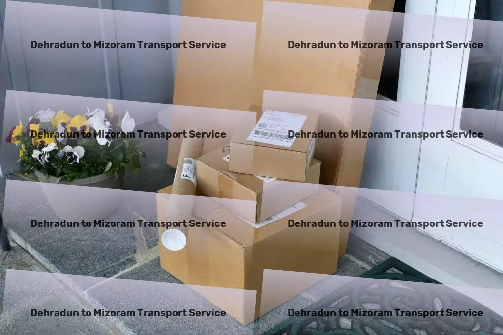 Dehradun to Mizoram Transport Household Courier Service